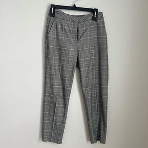 H&M Plaid Straight Leg Trouser Pant